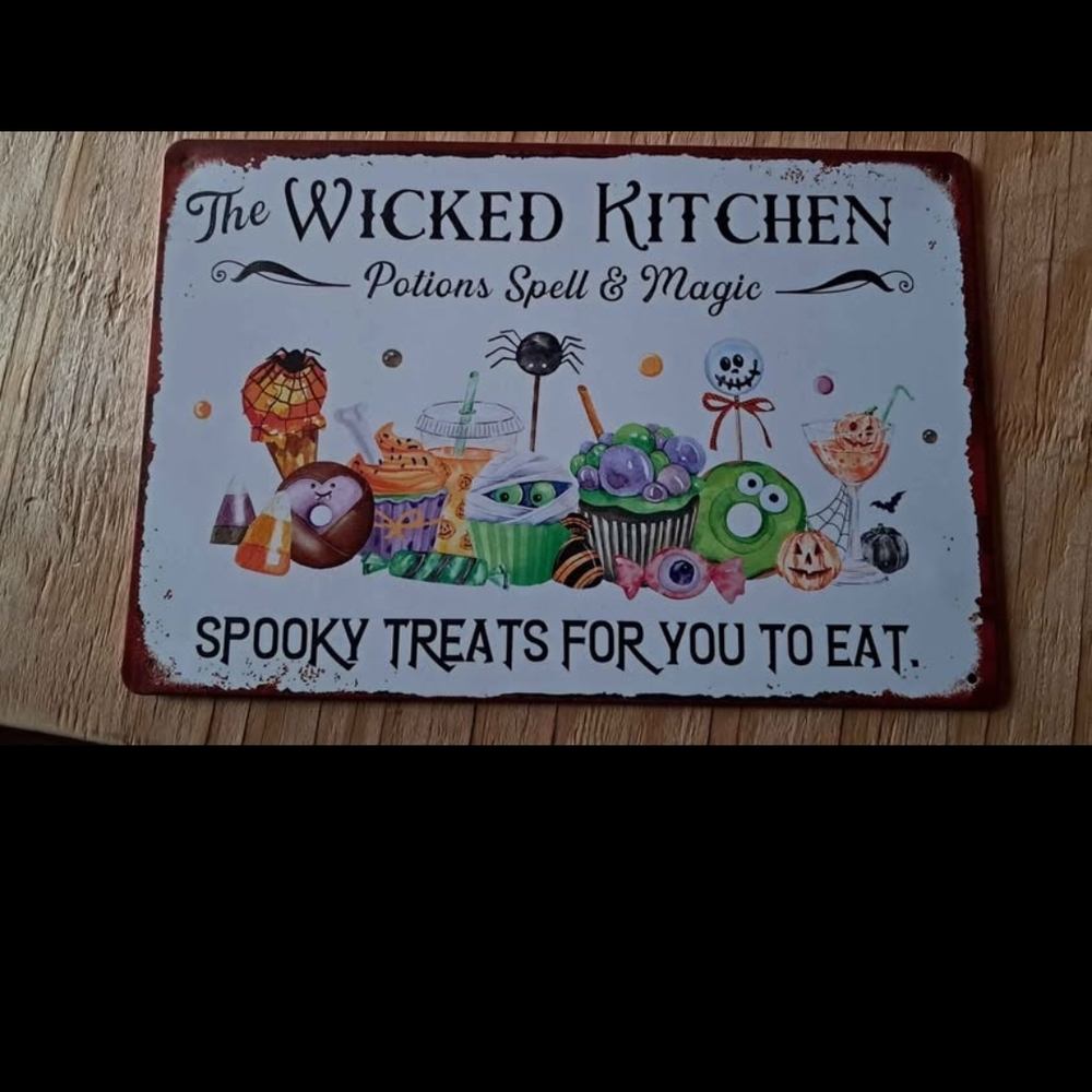 The Wicked Kitchen Halloween Sign